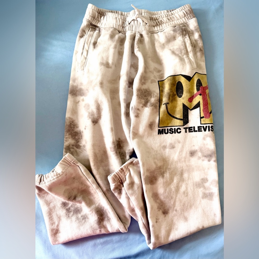 Abercrombie MTV Tie Dye Joggers XXS/XS Retro Y2K Cozy Nostalgic 90s